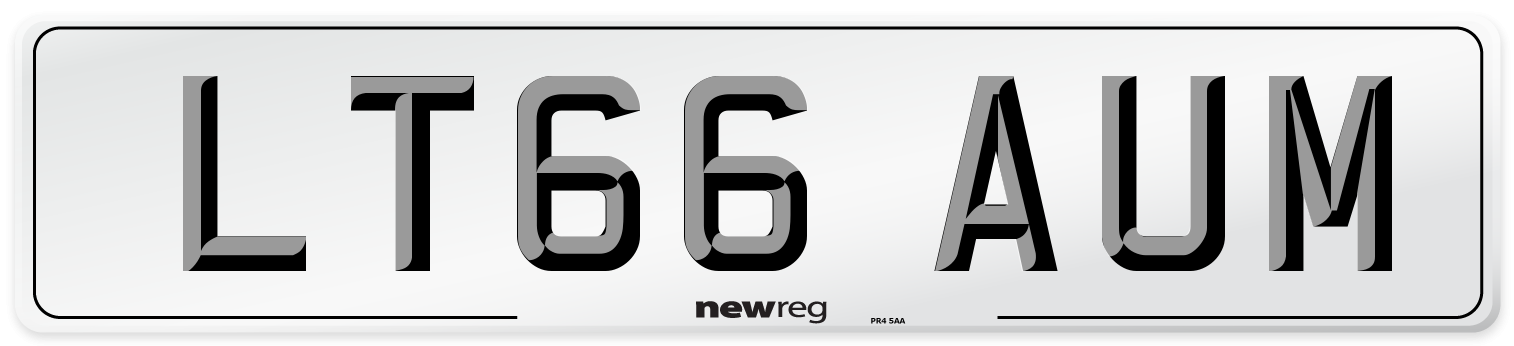 LT66 AUM Number Plate from New Reg